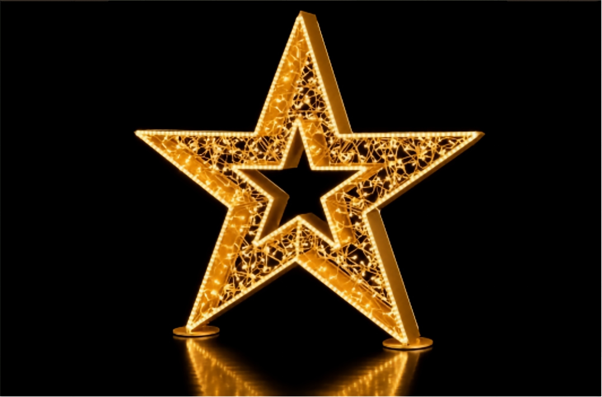 LED Golden Star Motif Light for Ramadan and Eid Decoration